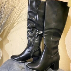 Boohoo Black Over the Knee Boots